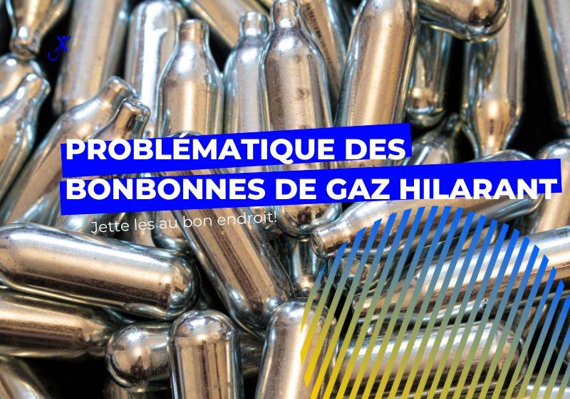 Problématique des bonbonnes de gaz hilarant