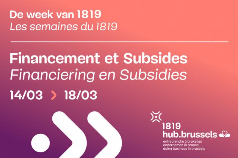 De week van de financiering en subsidies