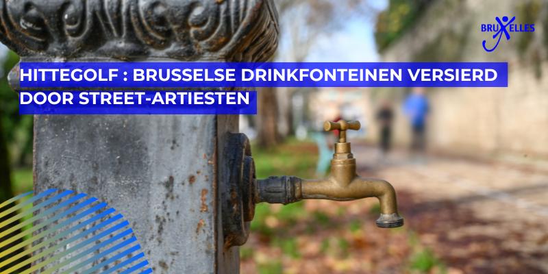 Brusselse drinkfonteinen versierd door straatartiesten
