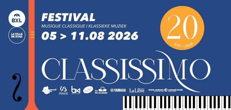Classissimo 2026 :  laisse-toi surprendre par la musique classique à Bruxelles