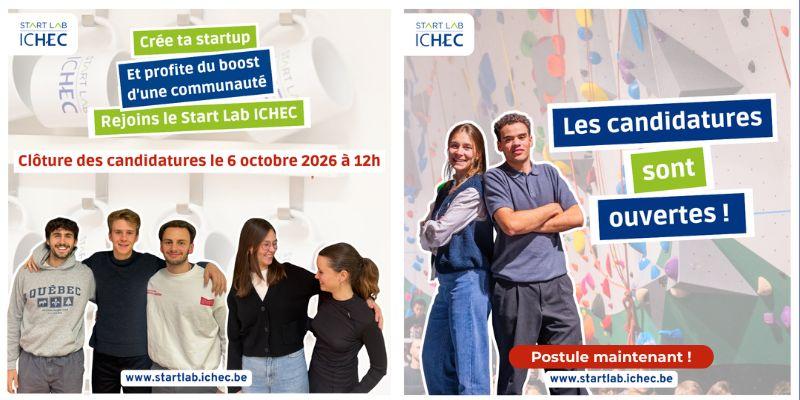 Le Start Lab ICHEC t’accompagne dans ton aventure entrepreneuriale