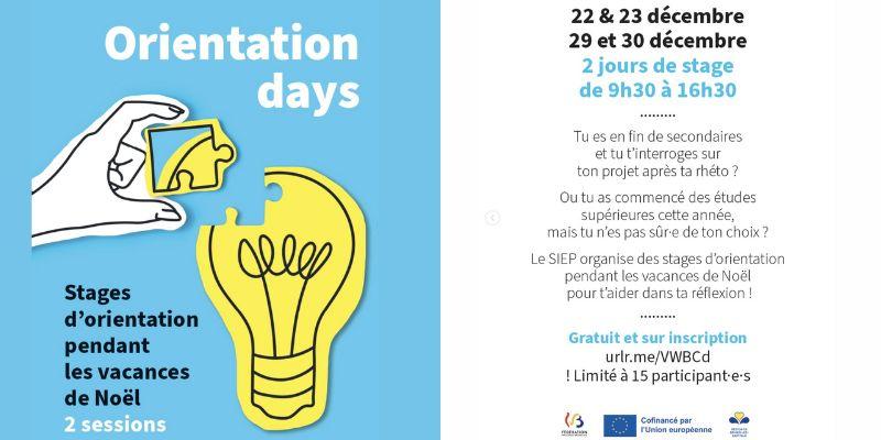 Les Orientation days : 2 jours pour réfléchir à ton avenir